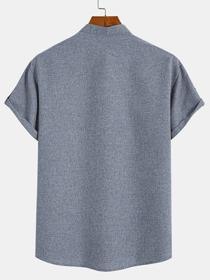 Hayes™ Camisa elegante de manga corta y cuello alto