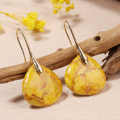 Mirea™ Aretes de Piedra Natural en Forma de Gota con Estilo Elegante