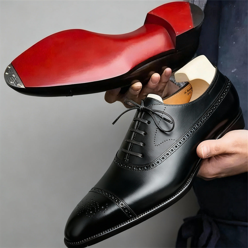 Valcero™ Zapato Oxford Brogue Clásico en Cuero
