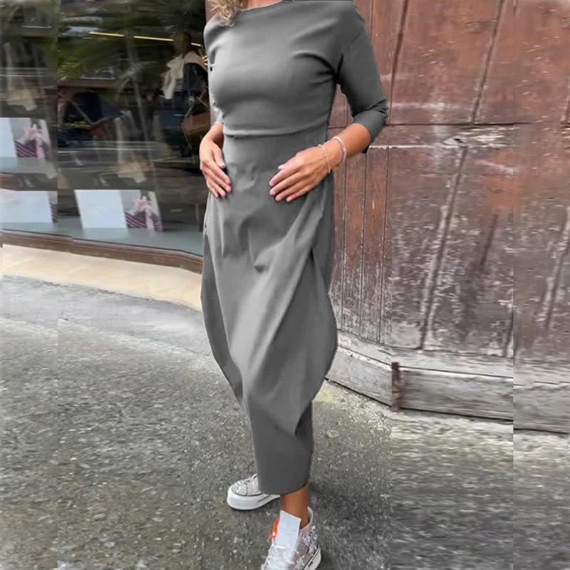 Caelune™ Vestido elegante y sencillo con bolsillos para mujer