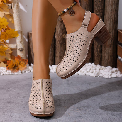 Korae™ Sandalias de Tacón con Correas Ajustables y Diseño Calado