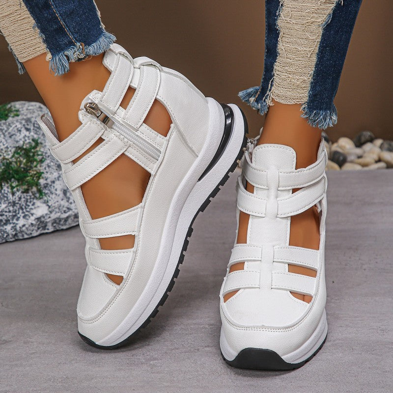 Falira™ Cómodas sandalias ligeras con cuña y cremallera lateral