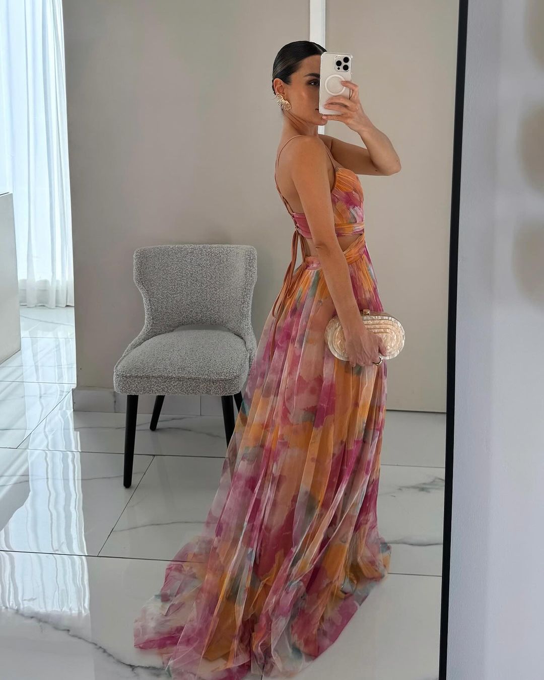 Orelavine™ Maxi Vestido Floral Encantador de Estilo Elegante