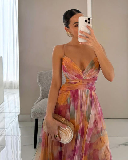 Orelavine™ Maxi Vestido Floral Encantador de Estilo Elegante