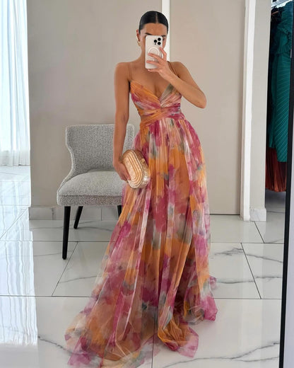 Orelavine™ Maxi Vestido Floral Encantador de Estilo Elegante