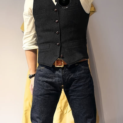 Zoltan | Chaleco Vintage de Espiga con Estilo Clásico y Elegancia Atemporal
