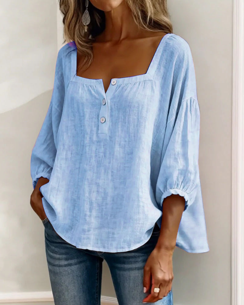 Zella™ Blusa Elegante de Corte Fluido y Estilo Sofisticado