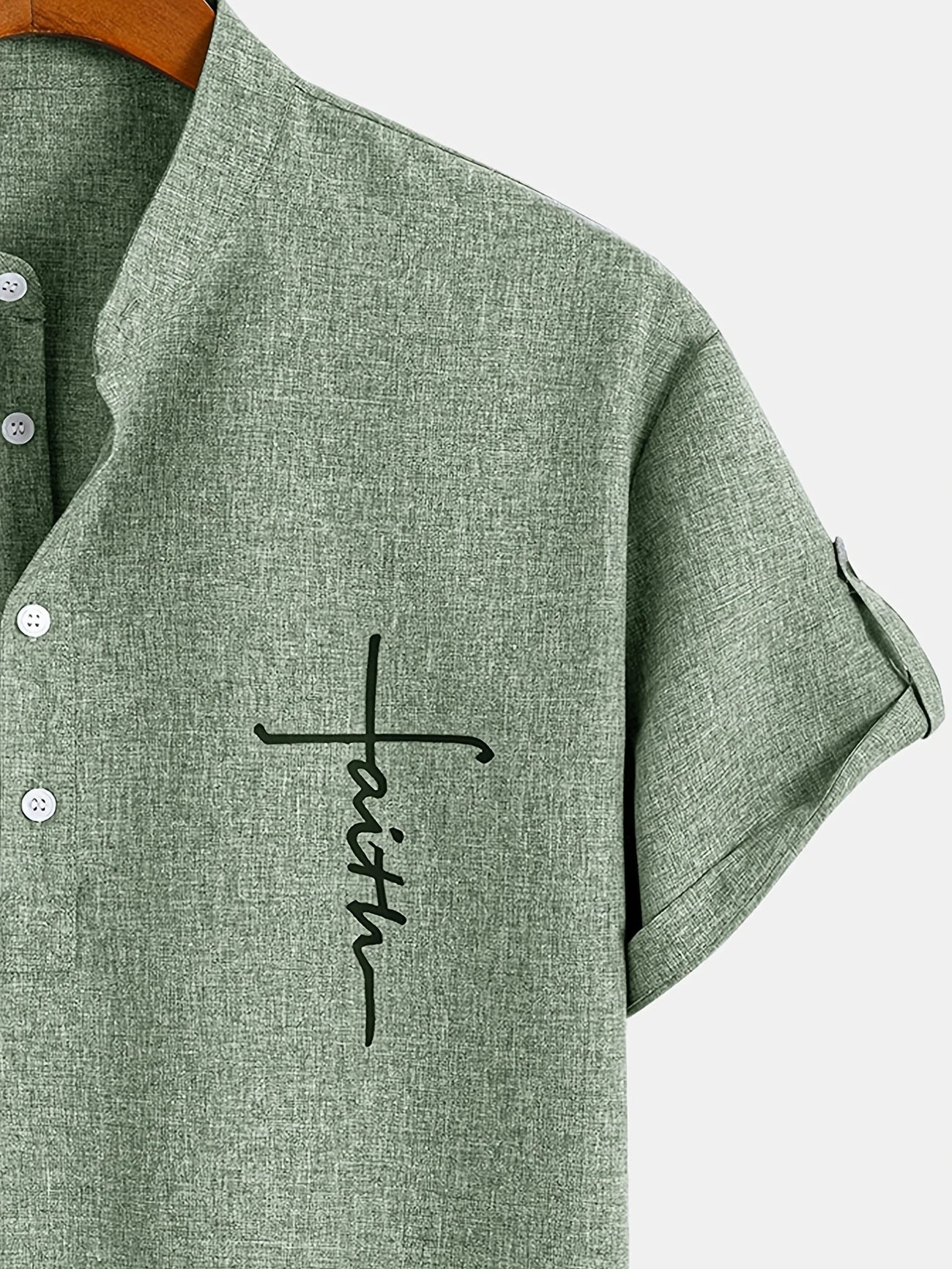 Hayes™ Camisa elegante de manga corta y cuello alto