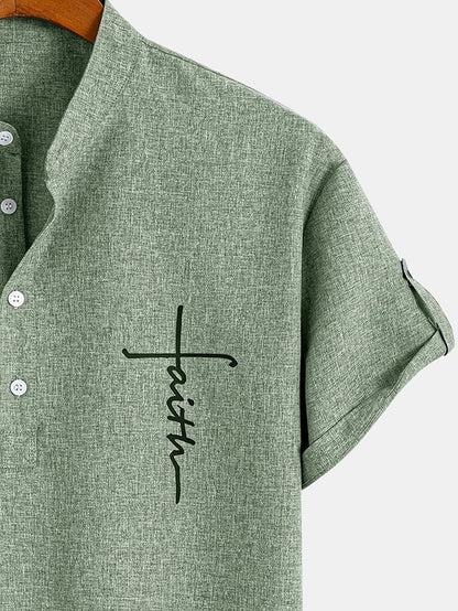 Hayes™ Camisa elegante de manga corta y cuello alto