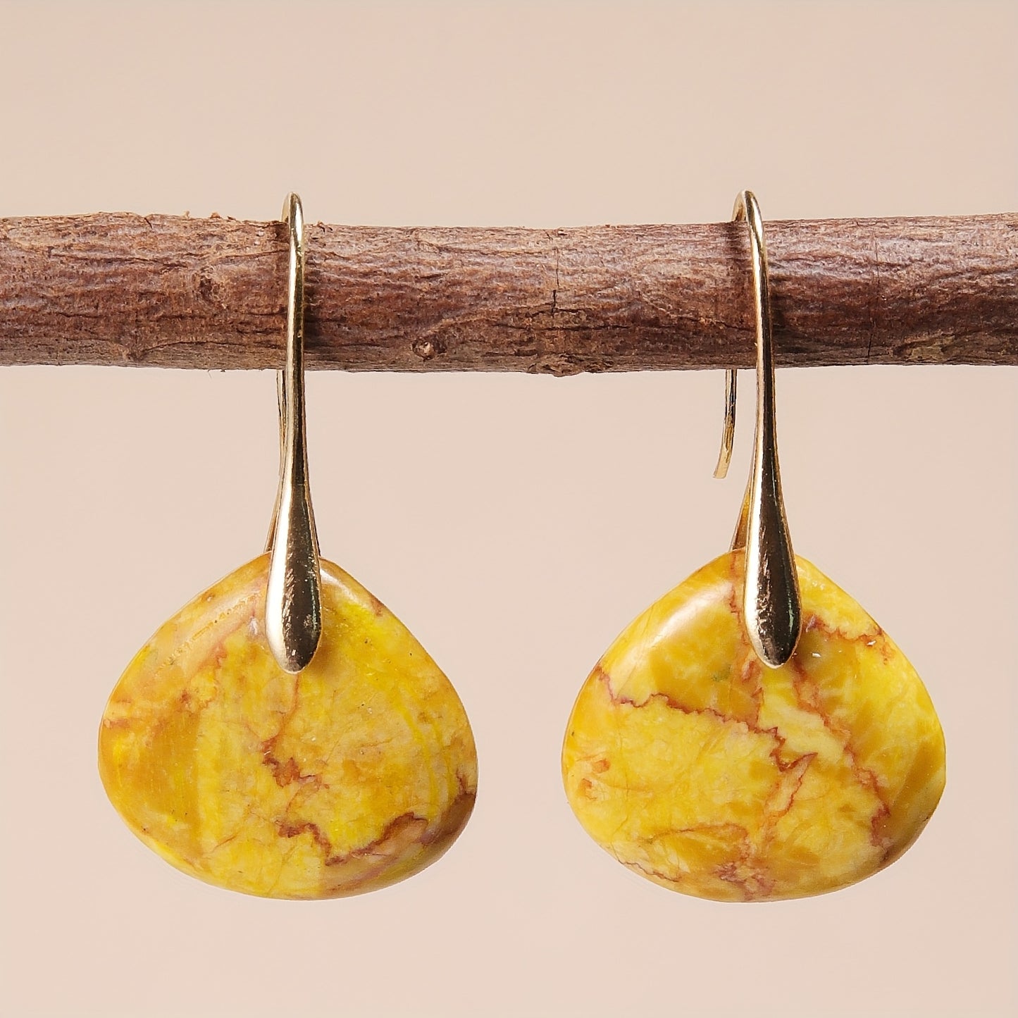Mirea™ Aretes de Piedra Natural en Forma de Gota con Estilo Elegante