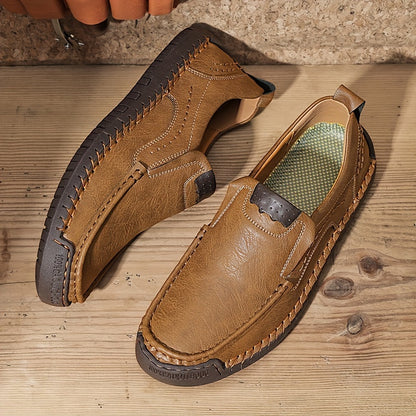 Zorvik™ Mocasines Británicos para Hombre con Costuras Artesanales y Suela Antideslizante