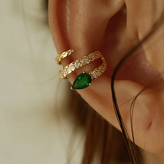 Seren™ Pendiente de Cuff con Encanto de Serpiente