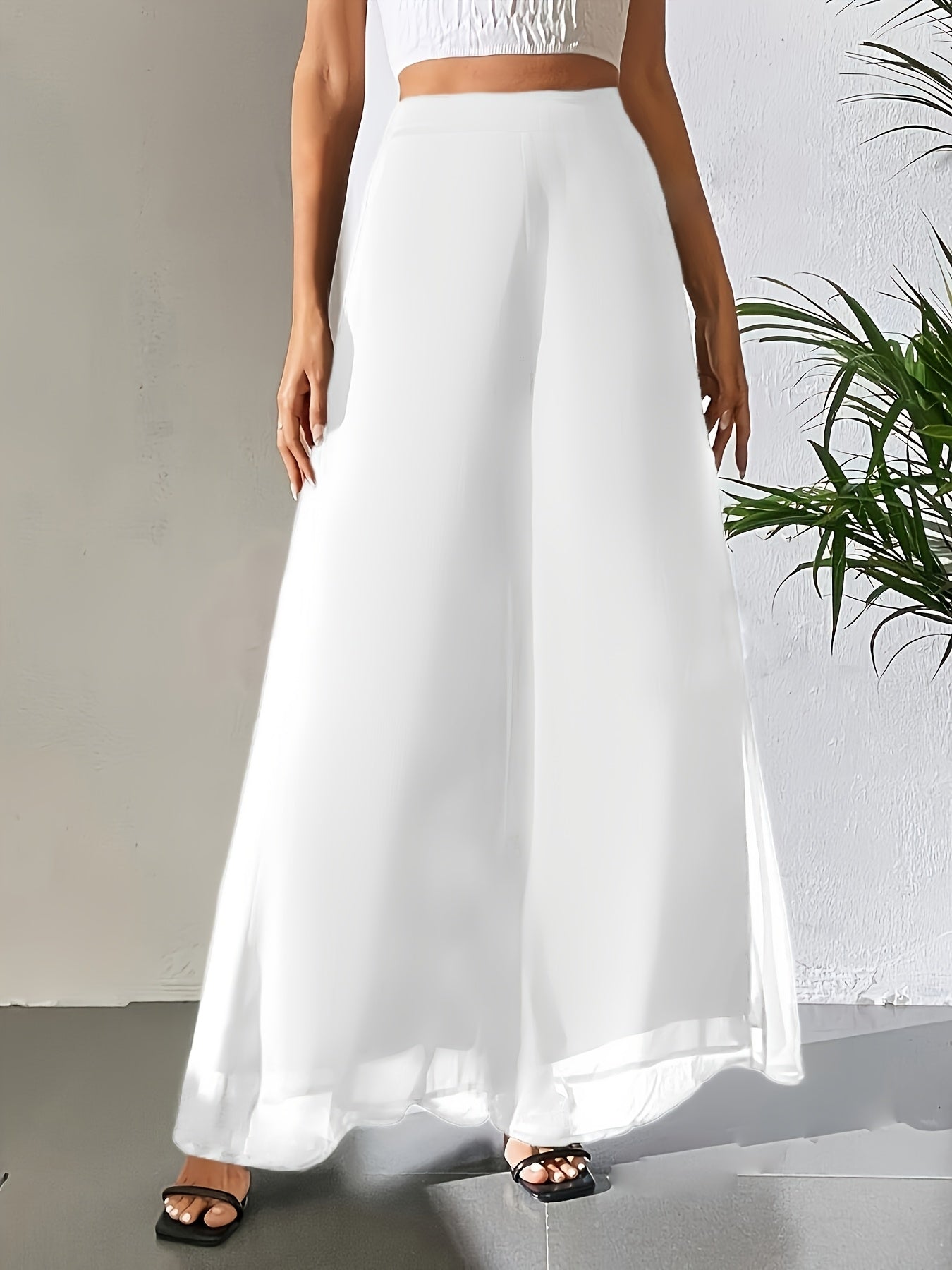 Tuvenyx | Pantalón de Pierna Ancha con Cintura Elástica y Caída Fluida