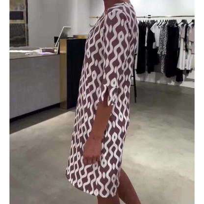 Brisa™ Vestido midi Marga con cuello exclusivo