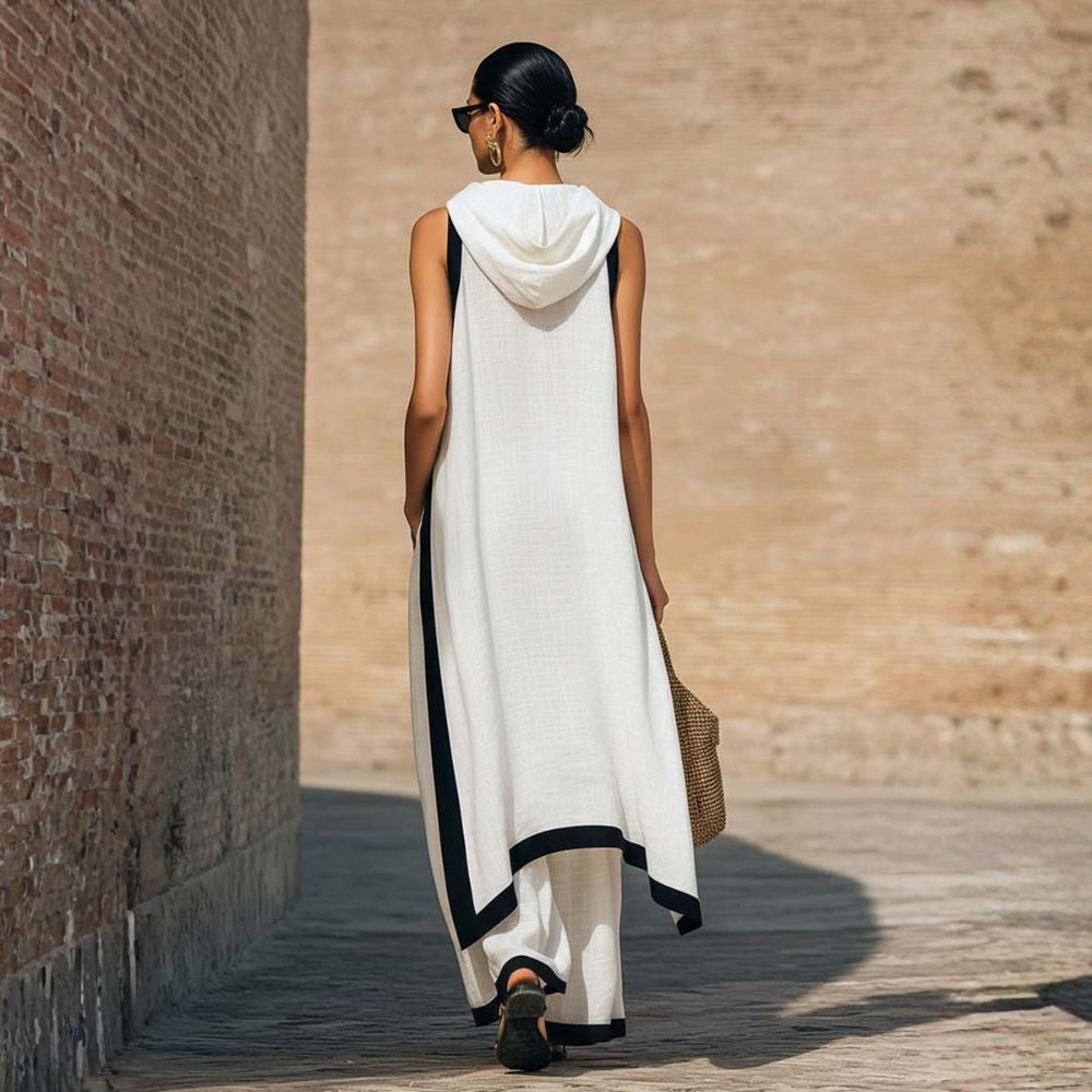 Cressa™ Conjunto Elegante de Lino con Blusa y Pantalón de Corte Relajado