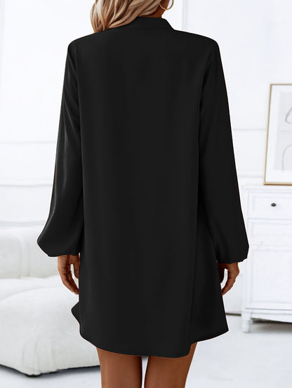 Faria™ Vestido Elegante de Manga Larga con Escote en V