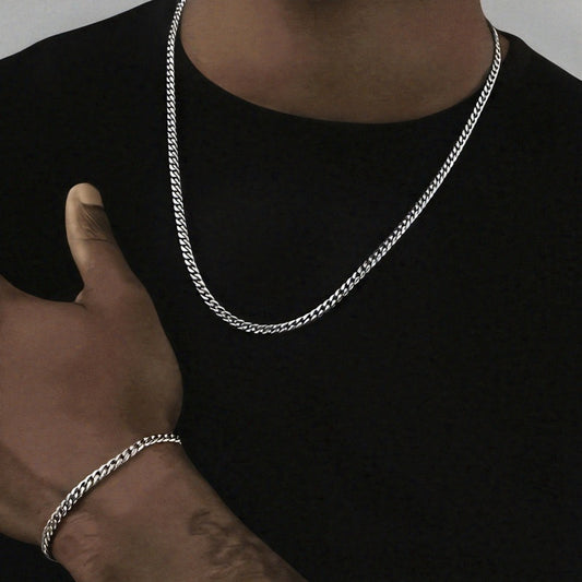 Tennyson | Conjunto de Collar y Pulsera de Cadena con Estilo Urbano Moderno