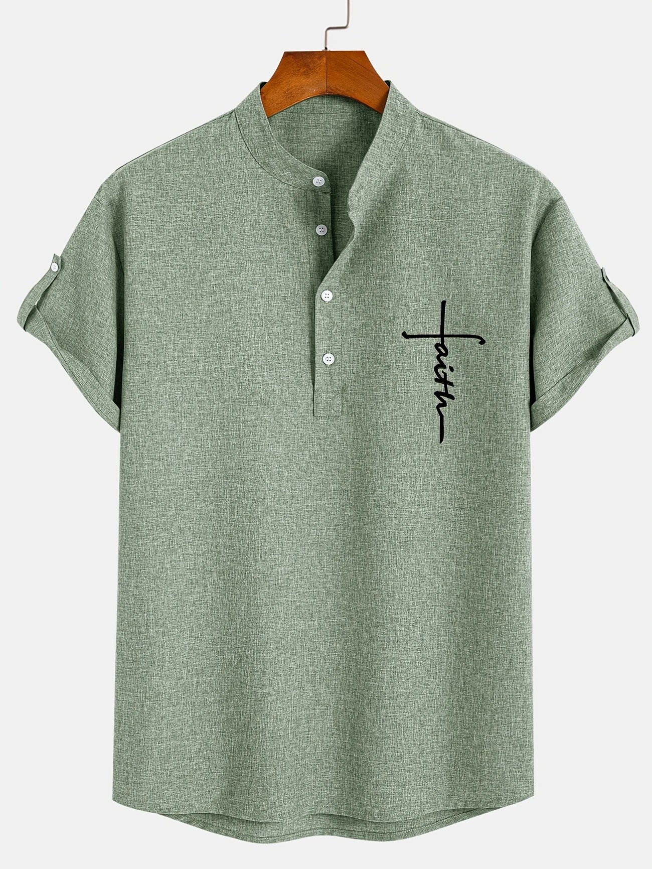 Hayes™ Camisa elegante de manga corta y cuello alto