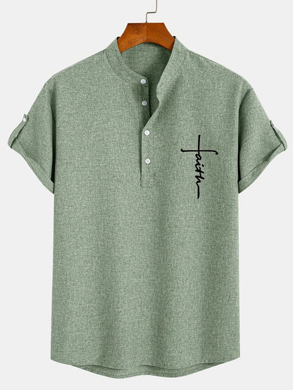 Hayes™ Camisa elegante de manga corta y cuello alto