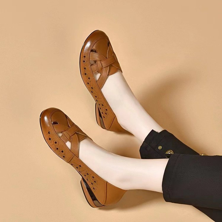 Janira™ Zapatos de Piel sin Cordones con Diseño de Cortes Modernos