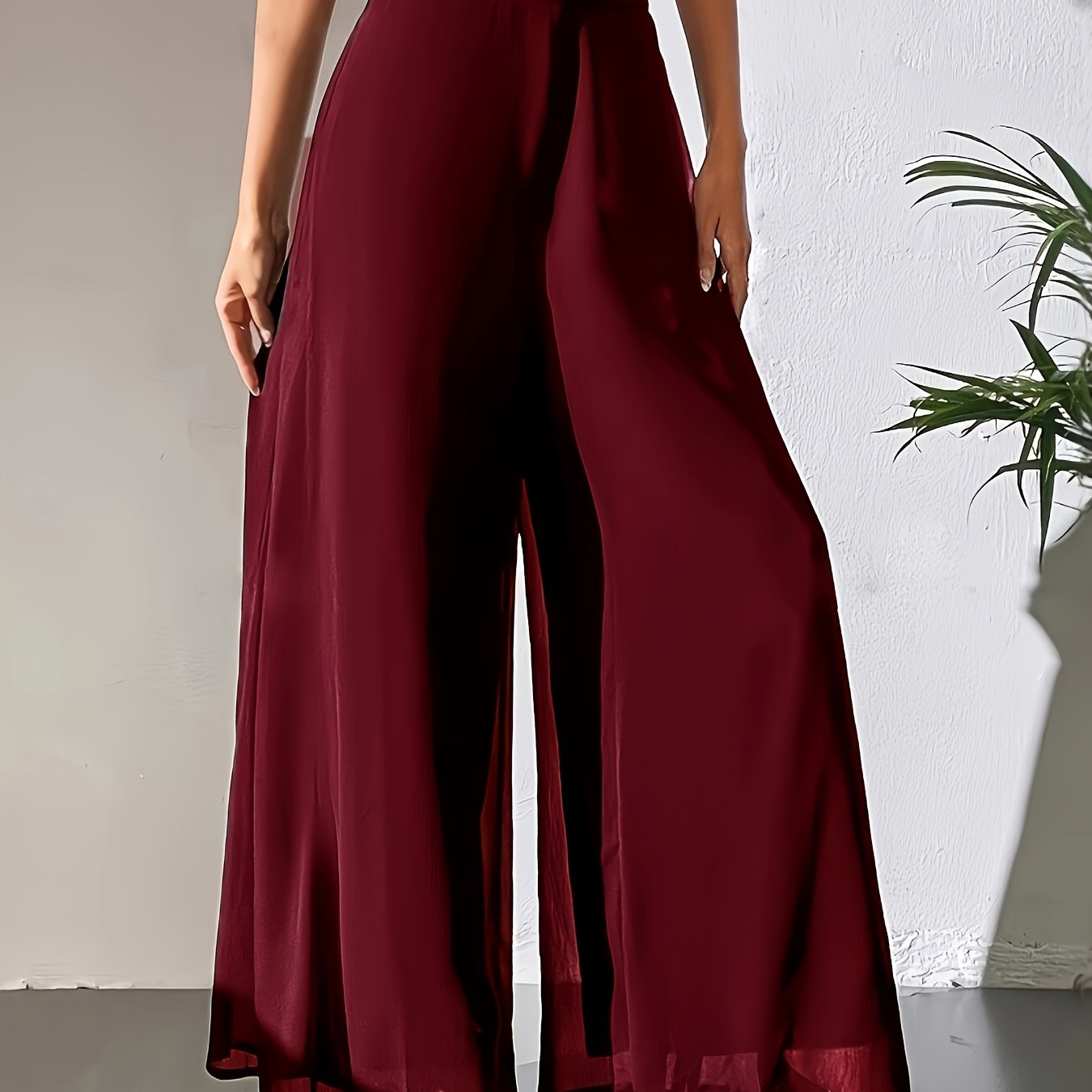 Tuvenyx | Pantalón de Pierna Ancha con Cintura Elástica y Caída Fluida
