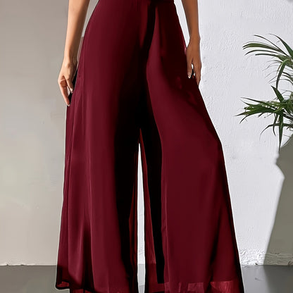 Tuvenyx | Pantalón de Pierna Ancha con Cintura Elástica y Caída Fluida