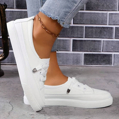 Dovella™ Zapatos Ortopédicos Blancos para Mujer con Cordones y Plantilla Suave