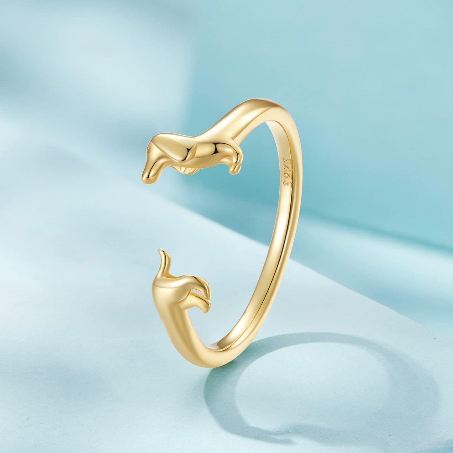 Perrira™ Anillo Minimalista de Perrito Salchicha