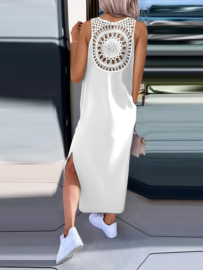 Umaira™ Vestido sin Mangas con Encaje y Espalda Descubierta