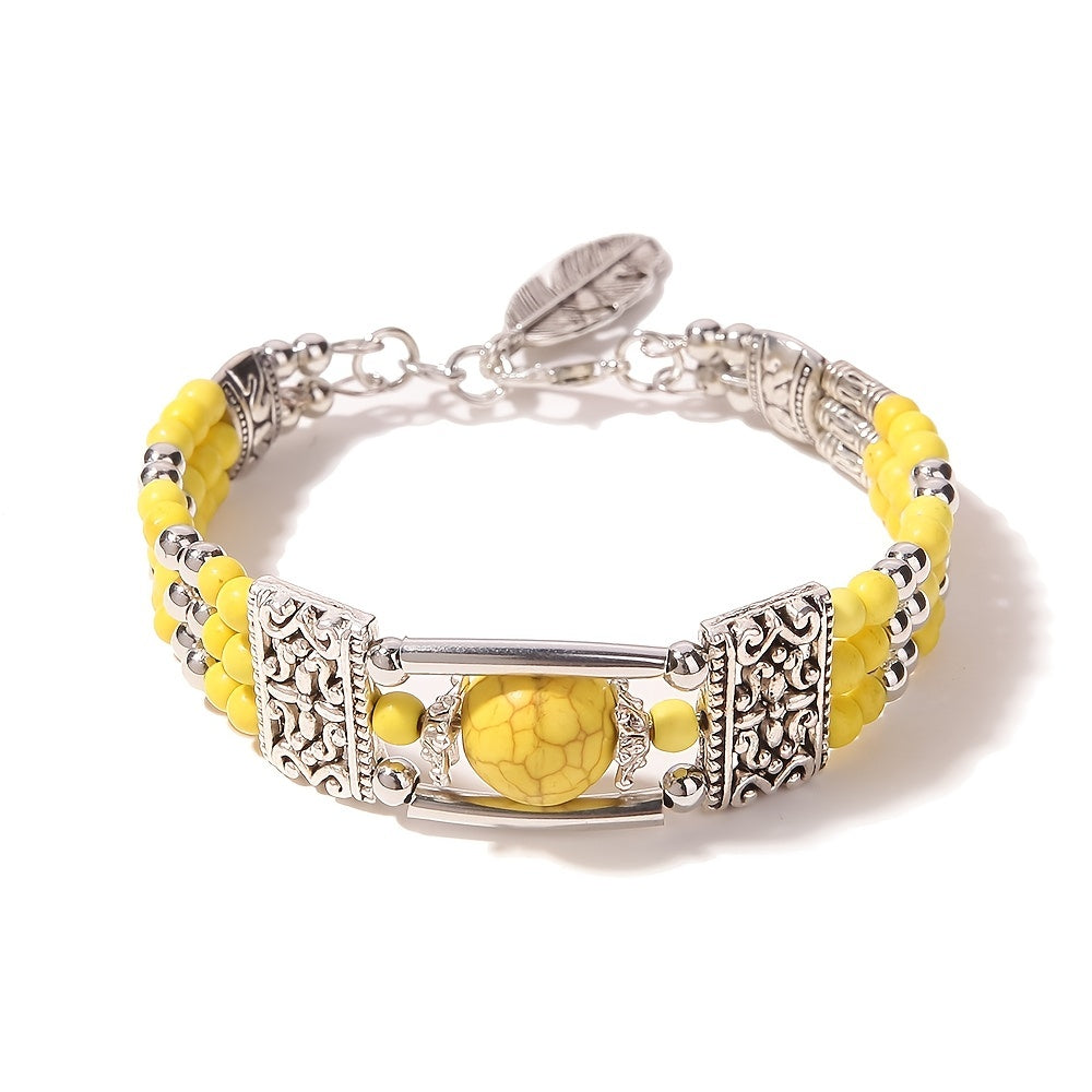 Jessae™ Pulsera de Piedras Naturales con Estilo Artesanal y Energía Natural