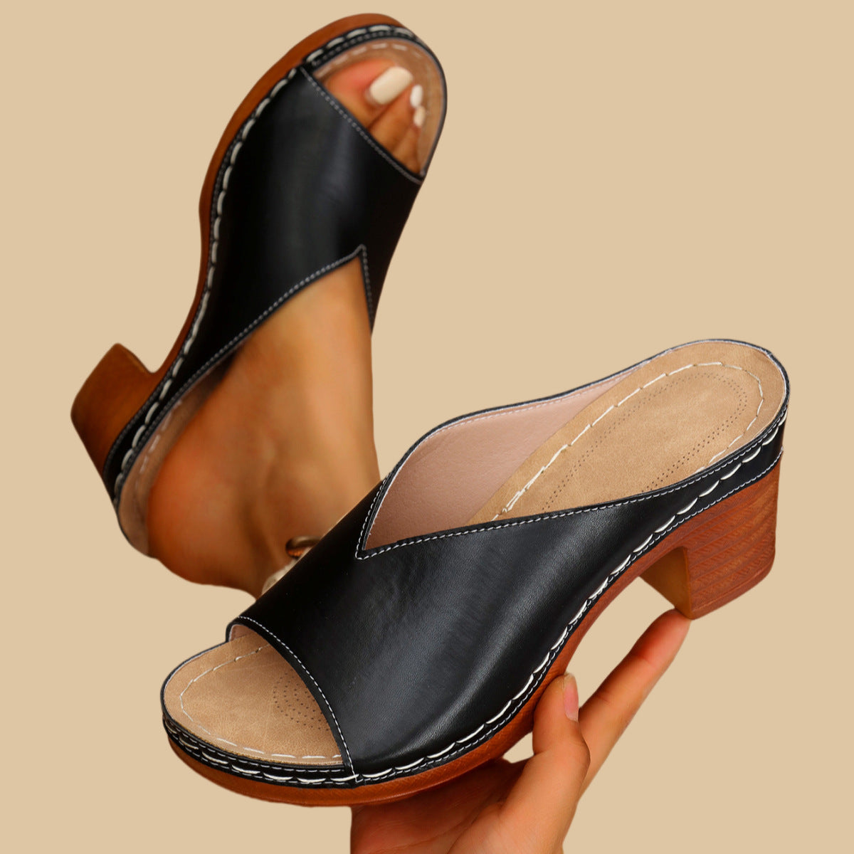 Javora™ Sandalias Ortopédicas de Tacón Alto Chunky