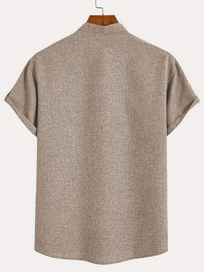 Hayes™ Camisa elegante de manga corta y cuello alto