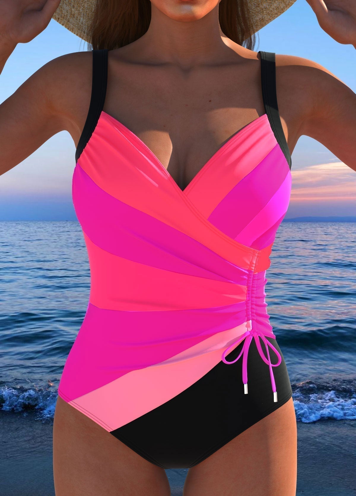 Kytheaux | Bañador envolvente lujoso con estampado colorido