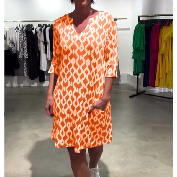 Brisa™ Vestido midi Marga con cuello exclusivo