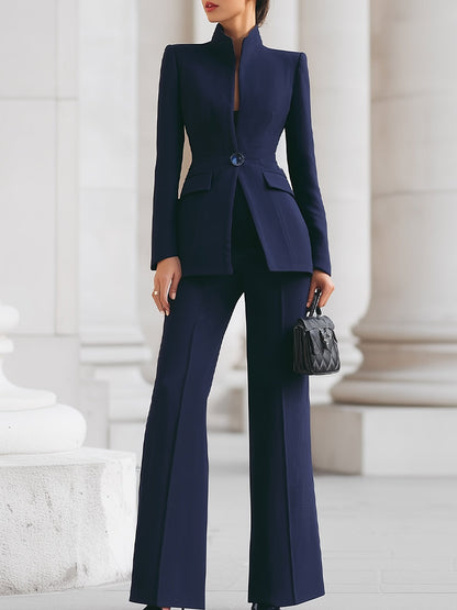 Solviera™ Conjunto Casual-Elegante de Blusa y Pantalón