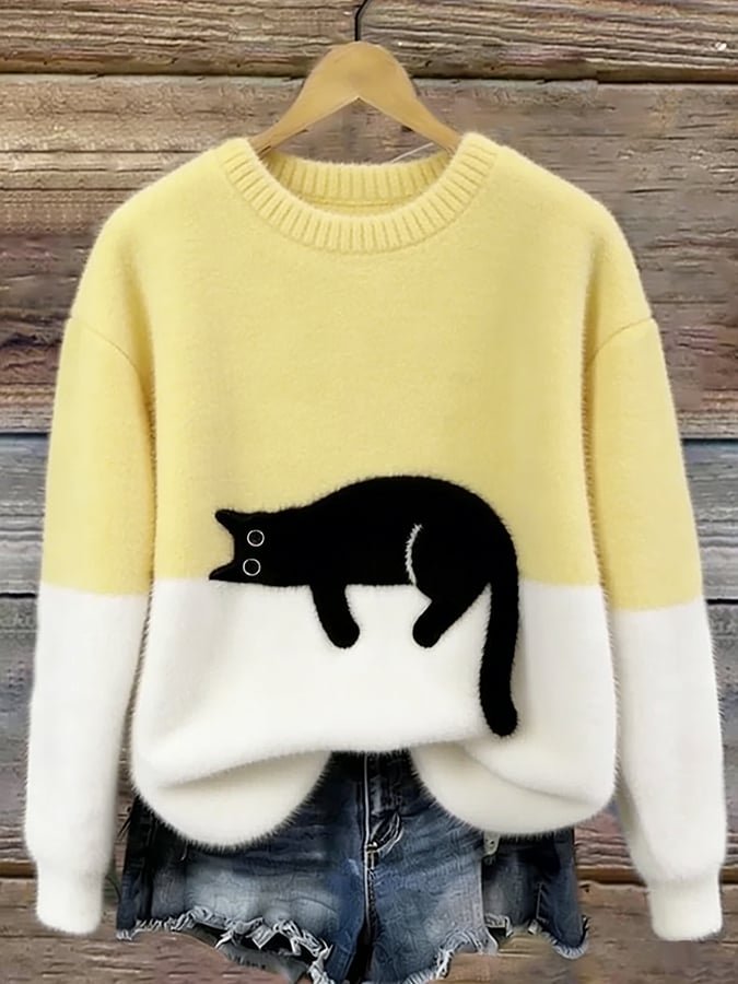 Caelania™ Sudadera Gato Minimalista