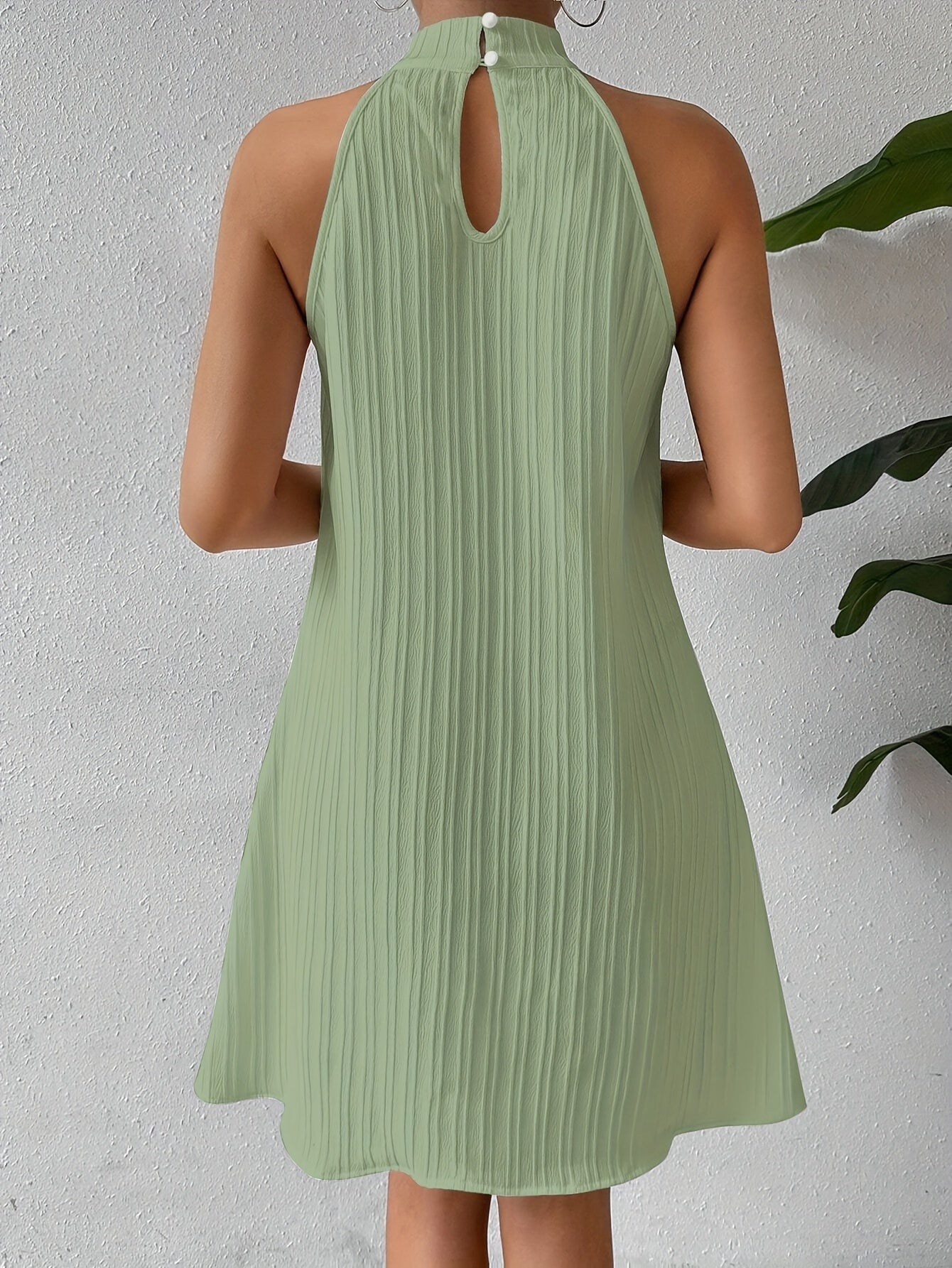 Alora™ Vestido Corto Bohemio de Tirantes con Rayas Verticales