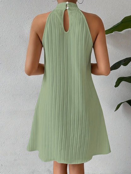 Alora™ Vestido Corto Bohemio de Tirantes con Rayas Verticales