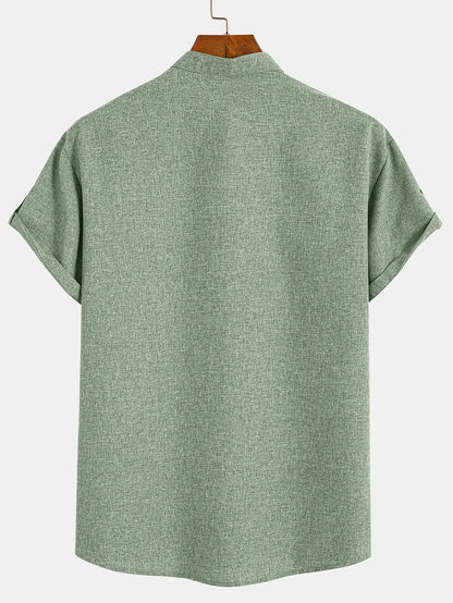 Hayes™ Camisa elegante de manga corta y cuello alto