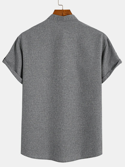 Hayes™ Camisa elegante de manga corta y cuello alto