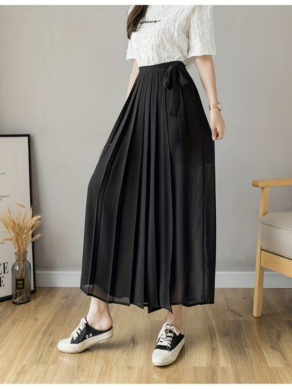Caexine™ Pantalón de Pierna Ancha con Pliegues y Corte Elegante