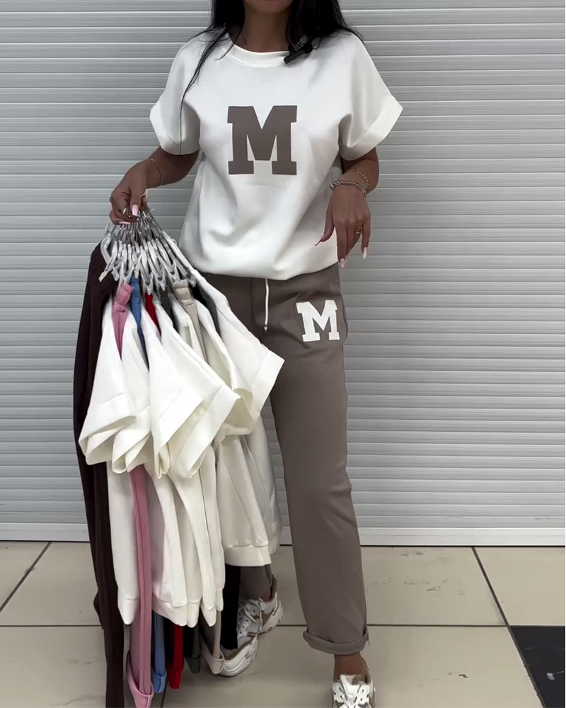 Dorella™ Conjunto femenino, casual, moderno, estampado