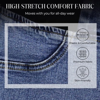 Yara™ Jeans de mujer de tiro alto con piernas elásticas