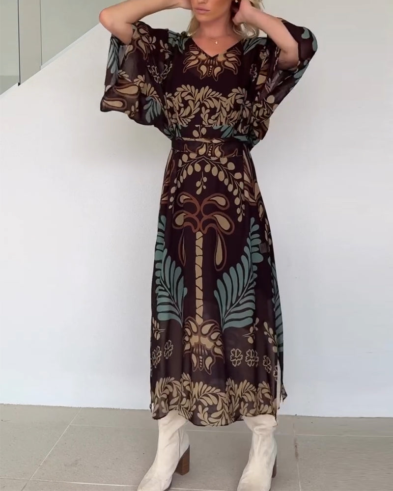Ilia™ Vestido Maxi de Mezcla de Algodón Transpirable