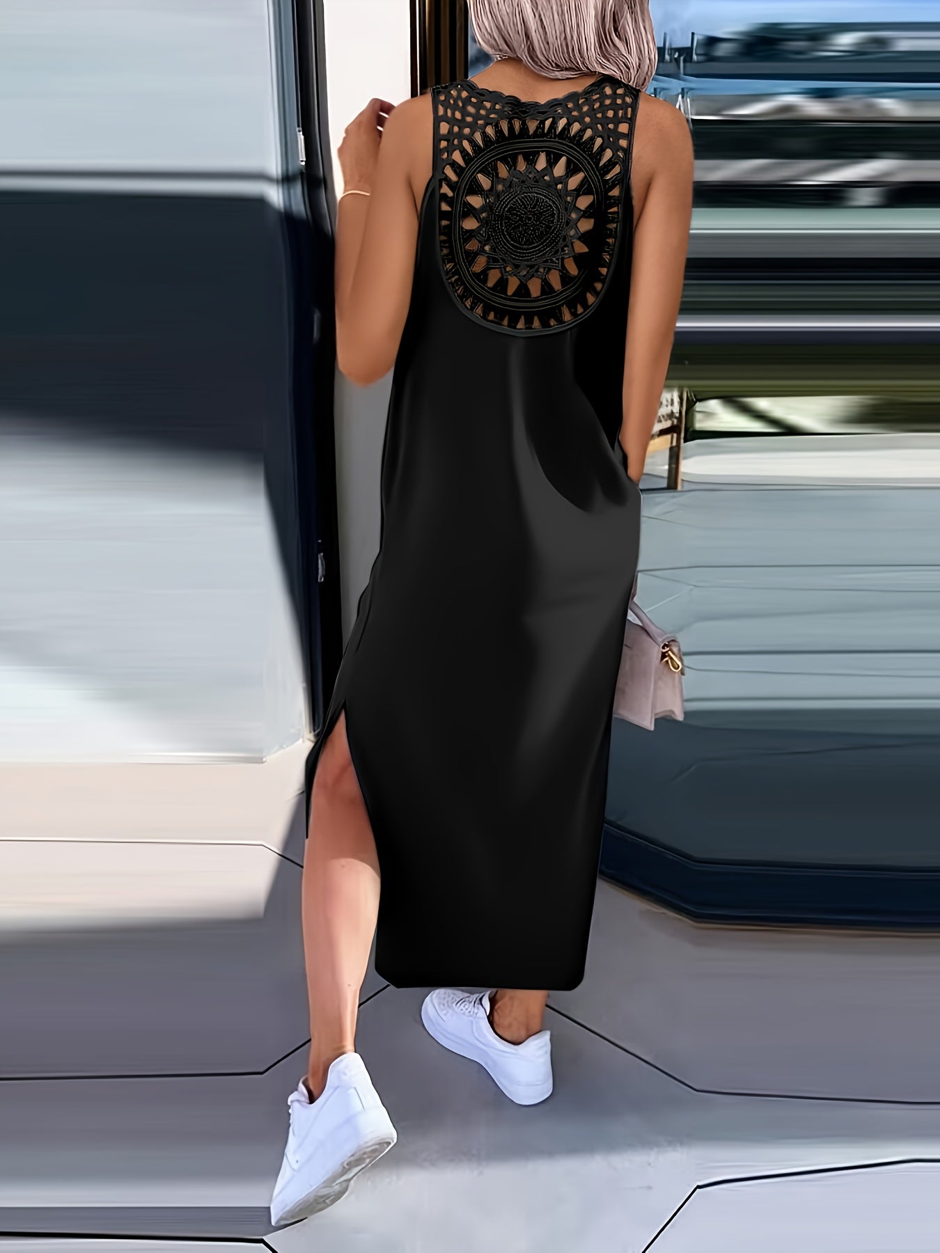 Umaira™ Vestido sin Mangas con Encaje y Espalda Descubierta