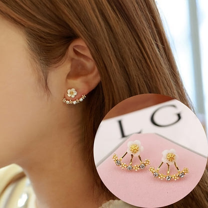 Faye™ Aretes Elegantes de Flor con Estilo Coreano