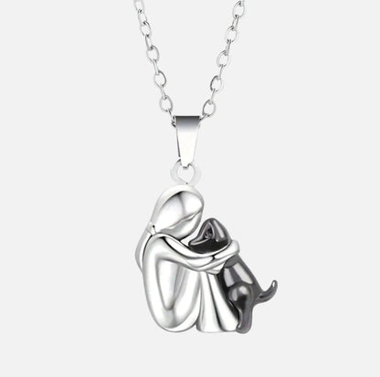 Novira™ Collar con colgante de abrazo eterno para mascota