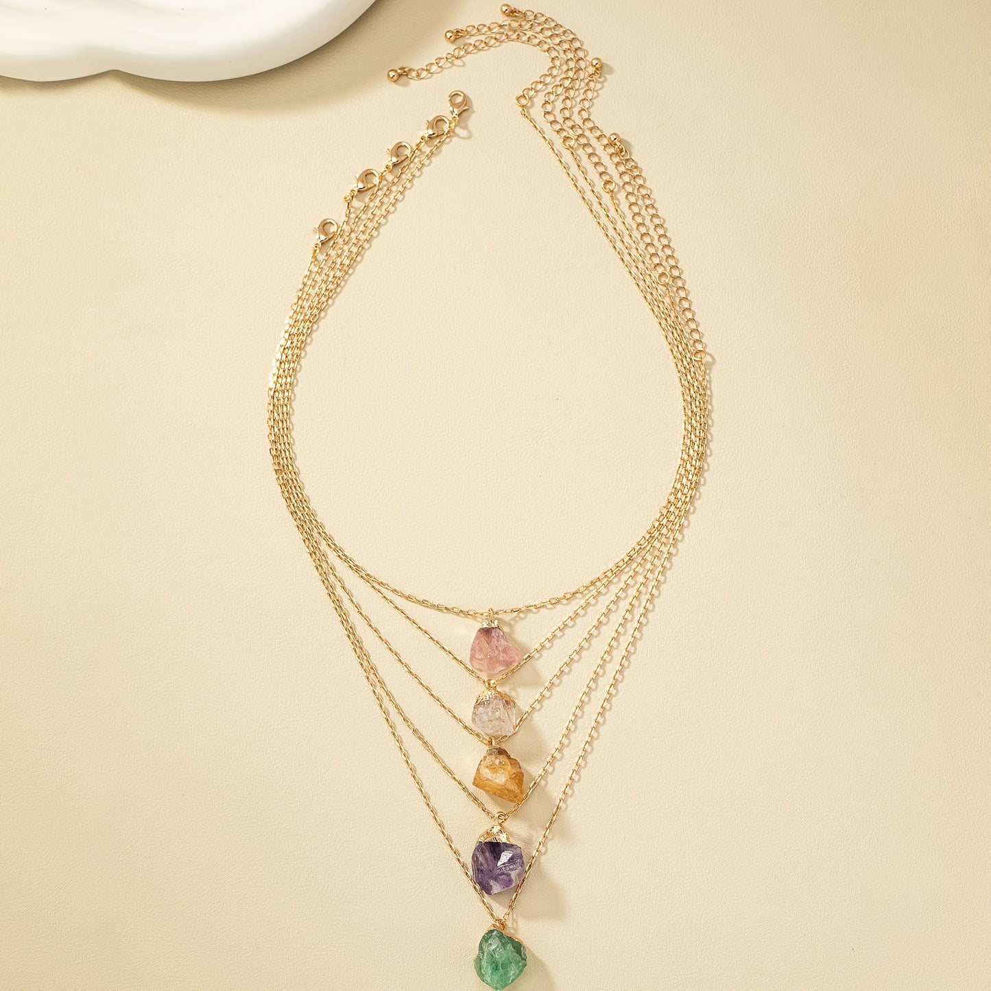 Taria™ Collar Minimalista con Colgante Irregular Bañado en Oro de 14K