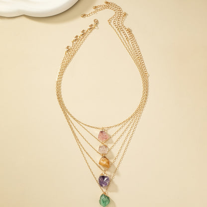 Taria™ Collar Minimalista con Colgante Irregular Bañado en Oro de 14K