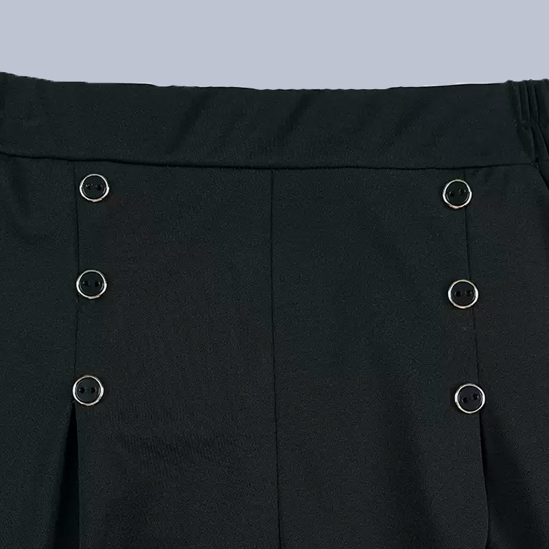 Nell™ Pantalones plisados elegantes con piernas anchas